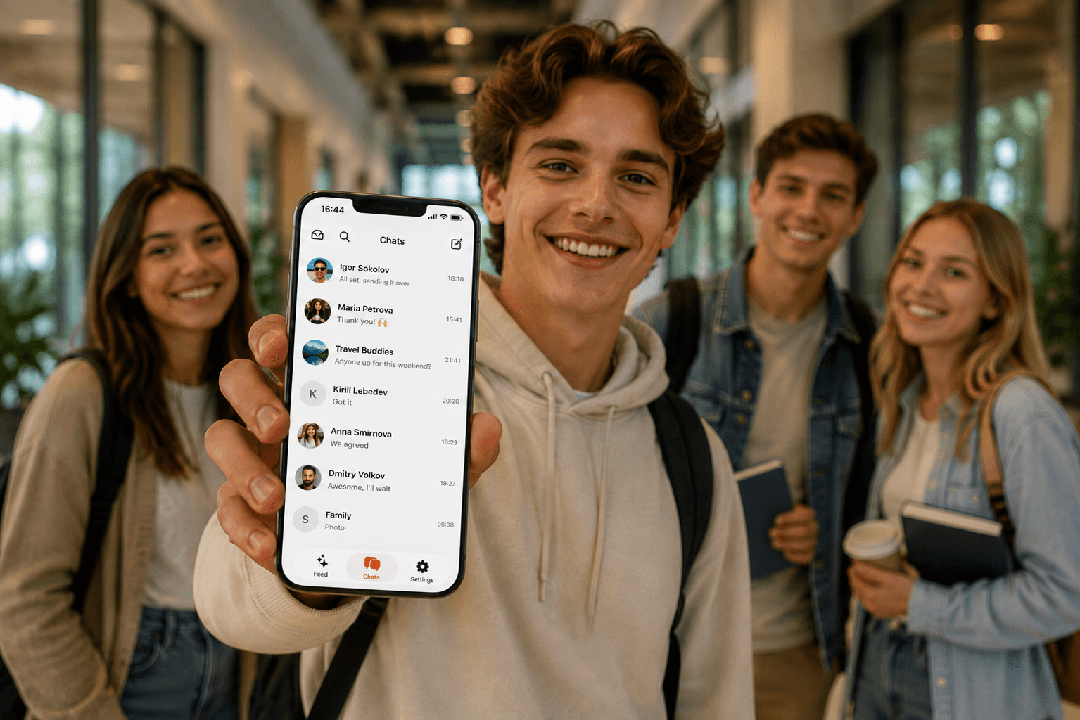 Friends showing Oriko chats