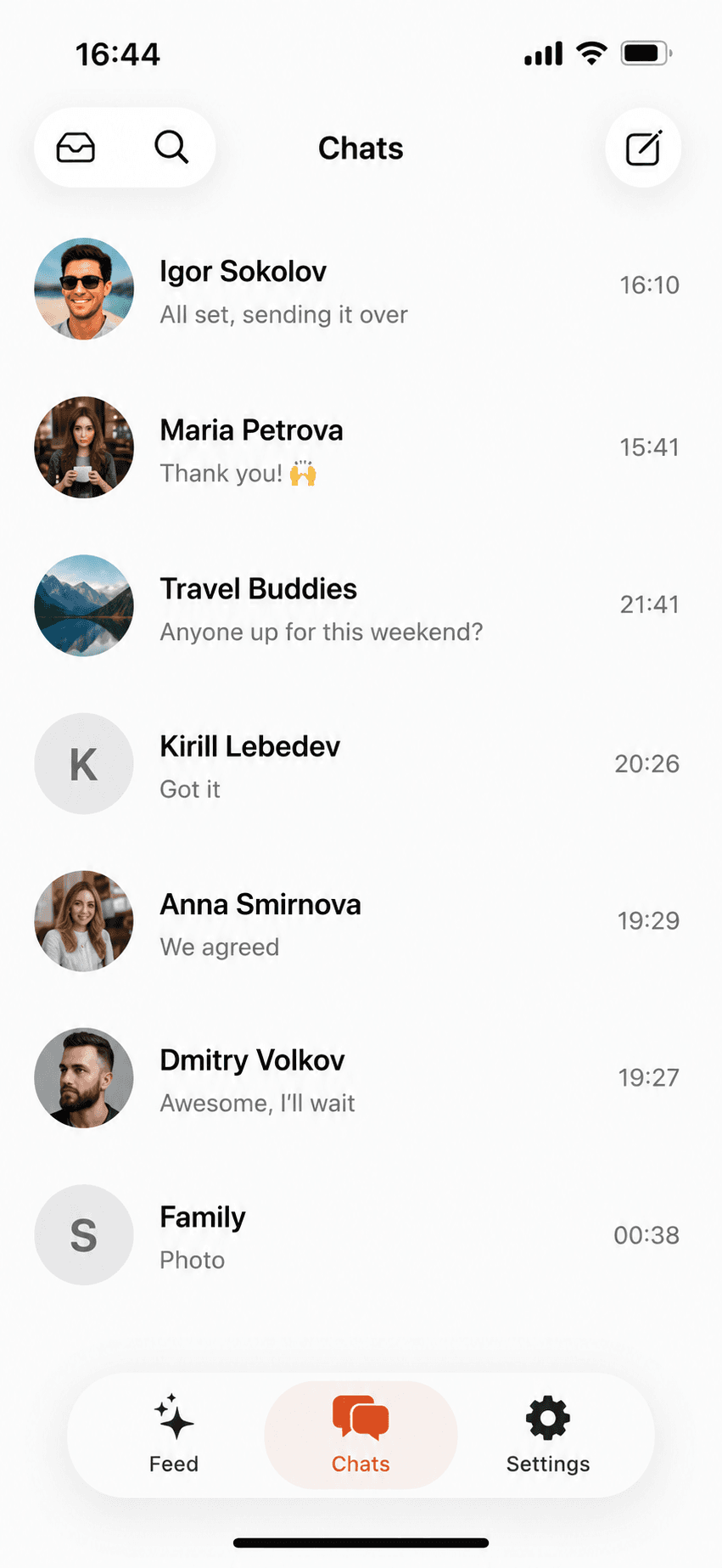 Oriko chat list